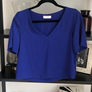 Aritzia Babaton Randy Blouse Indigo small